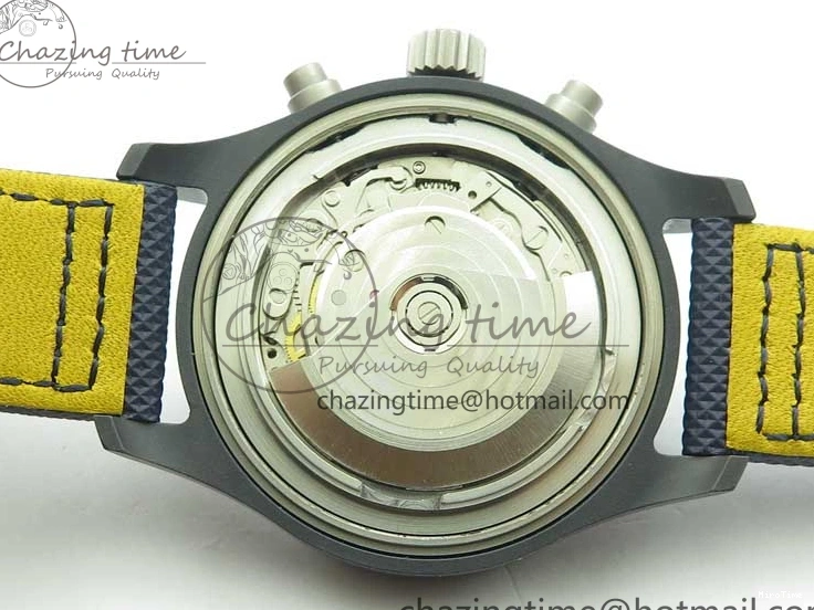 MIROTIME 0304 Reliable Pilot Chrono Blue Angels Black Ceramic ZF Best Edition on Blue Leather Strap A 7088